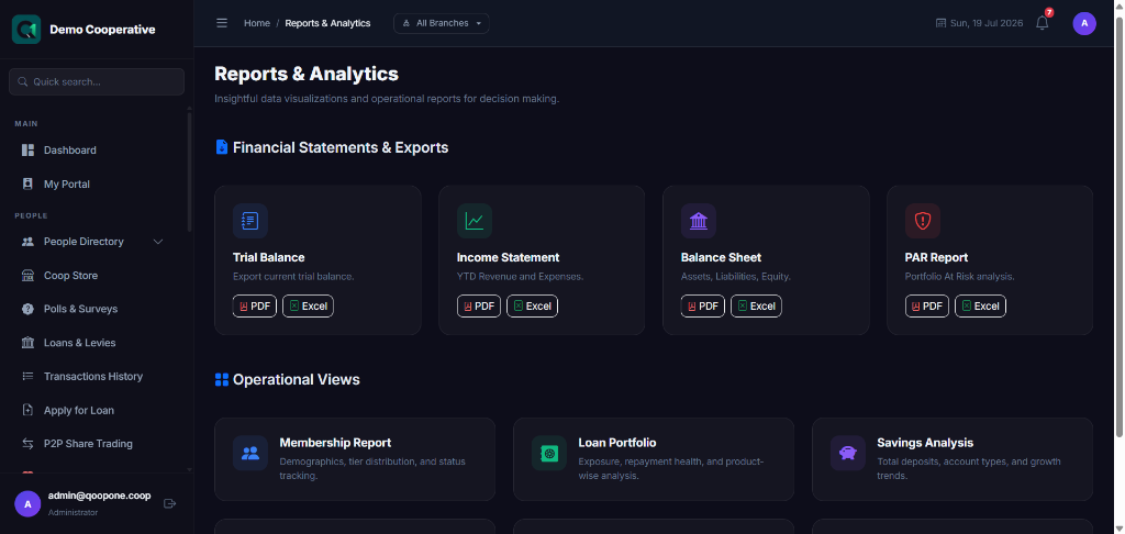 Reports & Analytics Dashboard